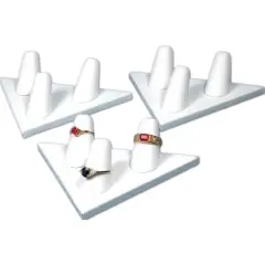 3 Ring Diamond Jewelry Stands Display 3 Finger Triangle