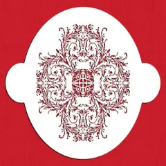 Feathered Medallion Cake Stencil | C222 by Designer Stencils | Cake Decorating Tools |