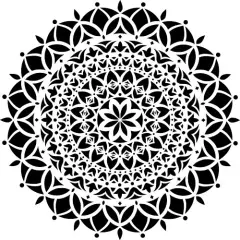 Vedas Mandala Embossing 12 x 12 Stencil | FS028 by Designer Stencils | Mandala & Medallion Stencils |