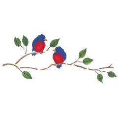 Baby Birds Wall Stencil | 1236 by Designer Stencils | Animal & Nature Stencils | Reusable Art Craft Stencils for Painting on Walls, Canvas, Wood | Reusable Plastic Paint Stencil for Home Makeover | Easy to Use & Clean Art Stencil