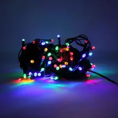 Perfect Holiday 100 LED Green Wire String Light With Waterproof Connector Multicolor