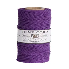 Hemptique 1mm #20 Hemp Cord Spools Jewelry Making Macrame Crochet Crafting Gift Wrapping Dark purple