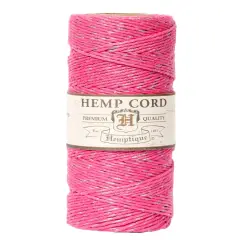 Hemptique 1mm #20 Metallic Hemp Cord Spools Jewelry Bracelet Making Crafting Scrapbooking Bookbinding Mixed Media Crocheting Macrame Gift Wrapping Cotton candy