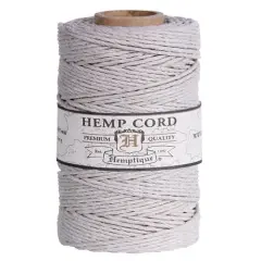 Hemptique 1.8mm #48 Hemp Cord Spools Jewelry Bracelet Making Crafting Scrapbooking Bookbinding Mixed Media Crocheting Macrame Gift Wrapping Outdoor Gardening Natural