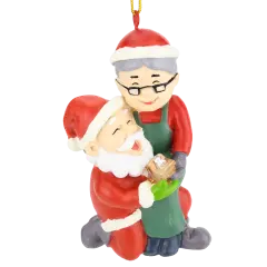 I Do! Santa Proposing Resin Christmas Ornament