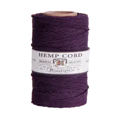 Hemptique 1mm #20 Hemp Cord Spools Jewelry Making Macrame Crochet Crafting Gift Wrapping Plum