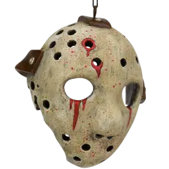 Bloody Hockey Mask Halloween Ornament Scary Decoration