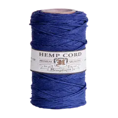 Hemptique 1mm #20 Hemp Cord Spools Jewelry Making Macrame Crochet Crafting Gift Wrapping Navy blue