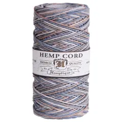 Hemptique 1mm #20 Variegated Hemp Cord Spools Eco Friendly Sustainable Naturally Grown Jewelry Bracelet Making Paper Crafting Scrapbooking Bookbinding Mixed Media Crocheting Macrame Seasonal Holiday Gift Wrapping Outdoor Gardening Sandal wood
