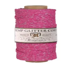 Hemptique 1mm #20 Metallic Hemp Cord Spools Jewelry Bracelet Making Crafting Scrapbooking Bookbinding Mixed Media Crocheting Macrame Gift Wrapping Pink gold