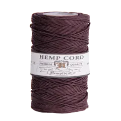 Hemptique 1mm #20 Hemp Cord Spools Jewelry Making Macrame Crochet Crafting Gift Wrapping Dark brown