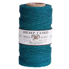 Hemptique 1mm #20 Hemp Cord Spools Jewelry Making Macrame Crochet Crafting Gift Wrapping Aquamarine