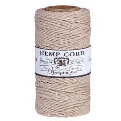Hemptique 1mm #20 Hemp Cord Spools Jewelry Making Macrame Crochet Crafting Gift Wrapping Natural