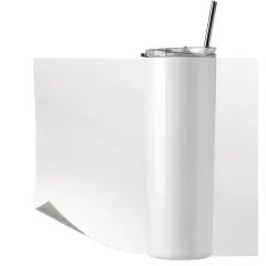 Precut Butcher Paper Sheets for Sublimation Tumblers & Beer Can Glass, White, Uncoated