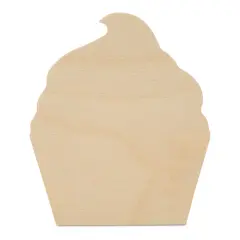 Cupcake Tiered Tray Decor 4", Chunky Blank Wood Shape for Crafts | Woodpeckers