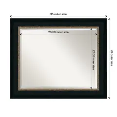 Beveled Bathroom Wall Mirror, Paragon Bronze Frame