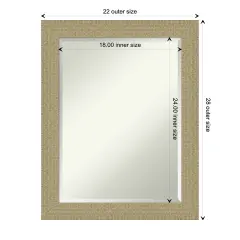 Beveled Bathroom Wall Mirror, Mosaic Frame