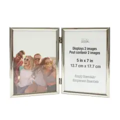 Simply Essentials&trade; 5" x 7" Polished Silver Hinged Frame by Studio D&eacute;cor&reg;