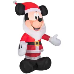 3.5ft. Airblown&reg; Inflatable Christmas &copy;Disney Mickey Mouse with Santa Beard