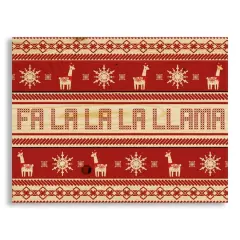 Designs Direct Fa La La La Llama 18x18 Throw Pillow