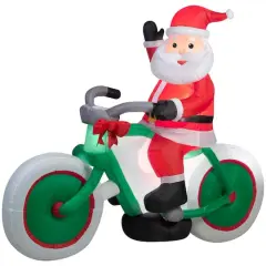 5.5ft. Airblown&reg; Inflatable Christmas Santa on Bicycle
