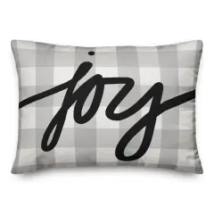 Designs Direct Joy Checkered 14x20 Throw Pillow