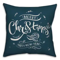 Merry Christmas & Happy New Year Throw Pillow