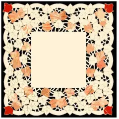 Autumn Elegance Embroidered Leaf Table Topper