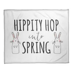 Hippity Hop Into Spring Throw Blanket