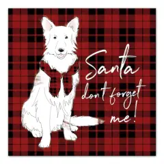 Santa Don't Forget Me Canvas Wall Art