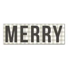 Plaid Merry Canvas Wall Art