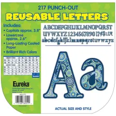 Blue Harmony Circle Punch Out Reusable Letters
