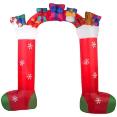 5ft. Airblown&reg; Inflatable Christmas Stocking and Gift Archway