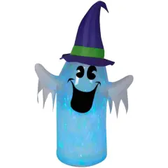 6ft. Airblown&reg; Inflatable Halloween Kaleidoscope Projection Ghost with Witch Hat