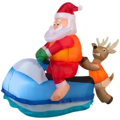 6.5ft. Airblown&reg; Inflatable Christmas Santa on Jet Ski Scene