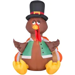 3.5ft. Airblown&reg; Inflatable Thanksgiving Happy Turkey