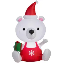5ft. Airblown&reg; Inflatable Christmas Big Head Polar Bear
