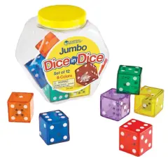 Jumbo Dice in Dice, Set of 12
