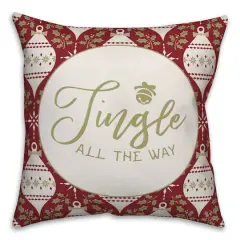 Designs Direct Jingle All The Way 18x18 Throw Pillow