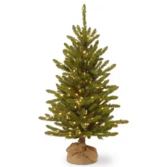 4ft. Pre-Lit Kensington Burlap Entry Tree with Clear Lights