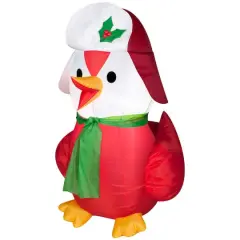 3.5ft. Airblown&reg; Inflatable Christmas Red Bird Wearing Hat & Scarf