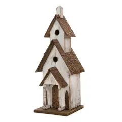 Glitzhome&reg; 23.62" Extra-Large Rustic Wooden Birdhouse