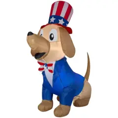 5ft. Airblown&reg; Inflatable Fourth of July Patriotic Pooch