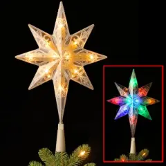 11" Bethlehem Star Tree Topper With Dual Color&reg; LED Lights