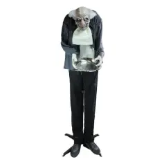 5.5ft. LED Lighted Animated Butler with Sound Halloween Decoration