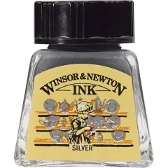 Winsor & Newton&reg; Silver Drawing Ink, 30mL