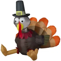 3ft. Airblown&reg; Inflatable Thanksgiving Pilgrim Turkey