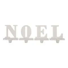 Glitzhome&reg; Christmas Noel Stocking Holder Set