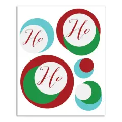 Midcentury Modern Ho Ho Ho Canvas Wall Art