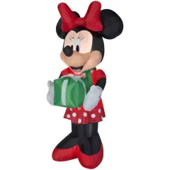 6ft. Airblown&reg; Inflatable Christmas Minnie w/ Scarf and Presents